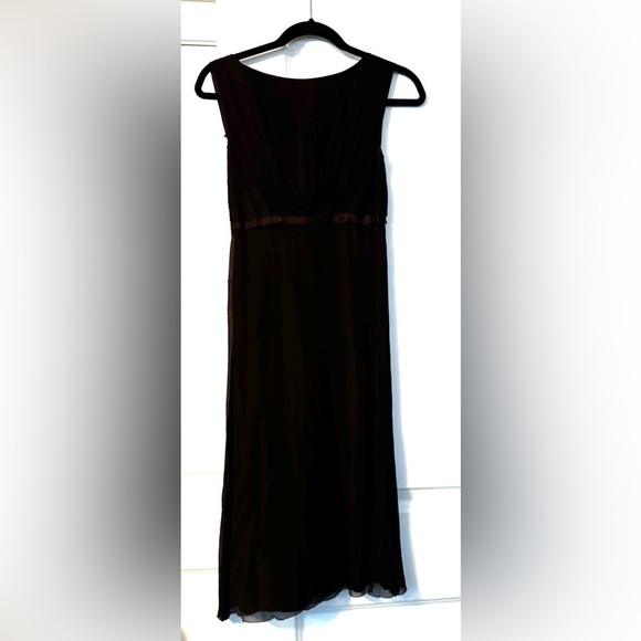 Crepe silk Cocktail Dress Burgundy - Picture 6 of 6